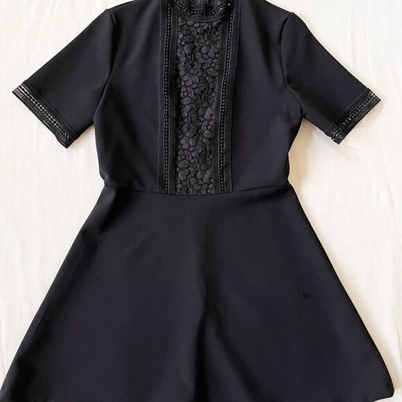Zara Womens Dress Short Lace Casual Shortsleeve Fashion Fit Flare LBD Fashion S - Picture 4 of 8